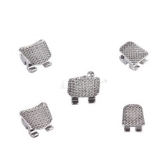 Dental Orthodontic Mesh Base Metal Barackets Braces Mini Roth Slot.022″ Hooks 3