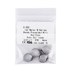 Dental Orthodontic Buccal Tube 1st Molar Bands U2/L1 Roth 0.022 Conv Prewelded