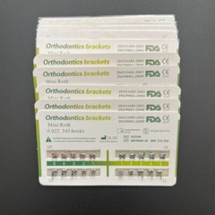 5 Sets Dental Orthodontic Metal Brackets Mini Roth 022 345 hooks Mesh Base CE