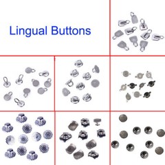 Dental Orthodontic Lingual Button Crimpable Mesh Base Hook Bondable Button Chain