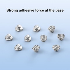 50pc Dental Orthodontic Lingual Buttons Bondable Round/Rectangular Mesh Base/MIM