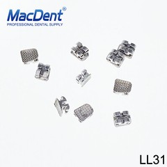 10Pcs MacDent Dental Orthodontic Metal Brackets Mesh Mini Roth 022 Hooks In Bulk
