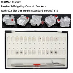 Dental Orthodontic Self Ligating Brackets Braces Ceramic Roth MBT 022 345 Ormco