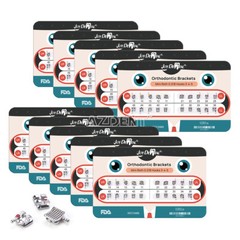 AZDENT Dental Orthodontic Bracket Braces Mini Slot MBT Roth .022/.018 Hooks 345