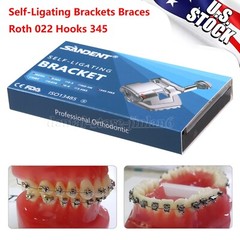 24pcs Dental Orthodontic Self-ligating Brackets Metal Brace Roth 022 345 Hooks