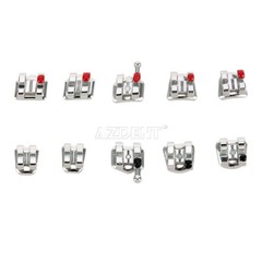 AZDENT Dental Orthodontic Brackets Braces Metal Brackets Mini Roth.018 Hooks 3
