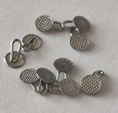 10pcs Dental Lingual Buttons With Traction Hook Mesh Base Round Long