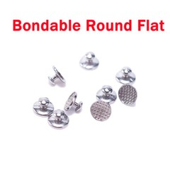 10Pcs Dental Orthodontic Lingual Buttons Metal Composite Traction Hook Mesh Base