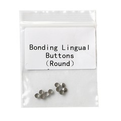 1 Pack 10Pcs Dental Orthodontic Lingual Buttons Mesh Round Base Lingual Button
