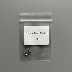 10pcs Dental Orthodontic Lingual Buttons Direct Bond Eyelets Round Base Brackets