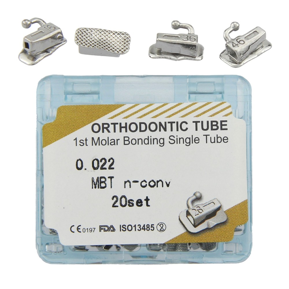 80pc Orthodontic Buccal Tube 1st 2nd Molar Dental Tubos Ortodoncia MBT Roth 022