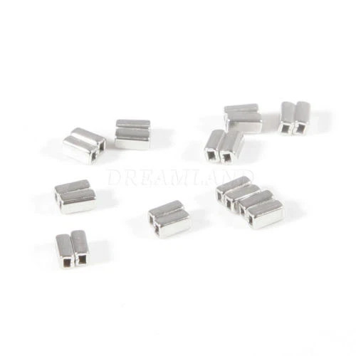 10 Pcs/Bag Orthodontic Dental Crimpable Accessory Double Tube Cross Type Hook