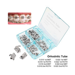 Dental Orthodontic Buccal Tube 1st 2nd Molar Tube 018 022 Roth MBT (20sets=80pcs
