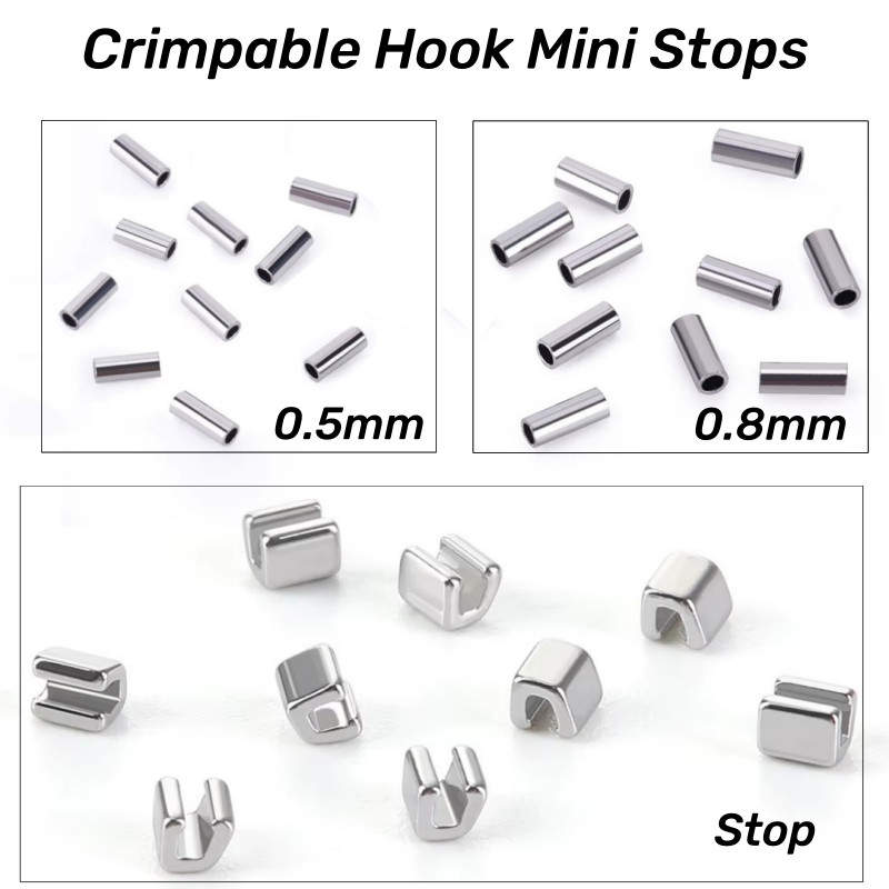 Dental Orthodontic Crimpable Hooks Stopper Metal Mini Short Long Stop Type