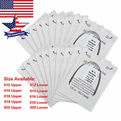 100PCS Dental Orthodontic Arch Wire Niti Round /Braces Bracket 022 Slot All Size