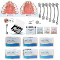 Dental Orthodontic Class II Distalizer Kit Clear Corrector Hook Button 16–27mm