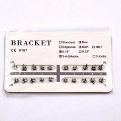 Dental Orthodontic Metal Bracket Braces Edgewise Roth/Mini/Standard 018/022 Slot