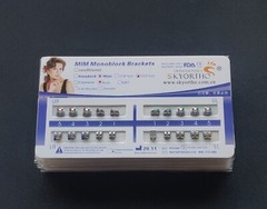 20Sets Dental Ortho Metal Bracket MIM Monoblock Mini Roth 022 no hooks Mesh Base