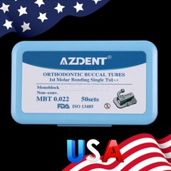 50Sets AZDENT Dental Orthodontic Buccal Tubes 1st 2nd Roth /MBT 0.022 Bondable
