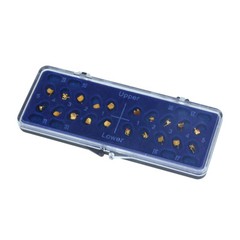 Dental Orthodontic Metal Brackets Braces 24K Gold Plated Roth.022 3 4 5Hook Mini