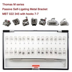 Dental Orthodontic Self-ligating Brackets Ceramic Metal MBT Roth 022 3 345 Hooks