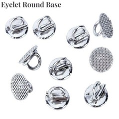 Dental Orthodontic Direct Bond Eyelets Round Base Crimpable Hook Lingual Button