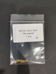 10Pcs Dental Ortho Traction Chains Round /Rectangular Button Chains Gold Plated