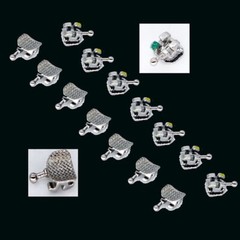 5×Dental orthodontic 20pcs/pack metal bracket brace mini roth 018 345 with hook