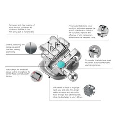 10X Dental Orthodontic Self-Ligating Brackets Braces Mini Roth.022 Hooks 345 USA