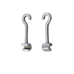 10 Pack Dental Orthodontic Crimpable Split Curved Hooks Left Right 5.4mm 2.1mm