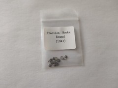 10pcs Dental Lingual Buttons With Traction Hook Mesh Base Round Long Short