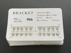 100 Sets Dental Orthodontic Metal Brackets MIM Monoblock Mini Roth 022 345 hooks