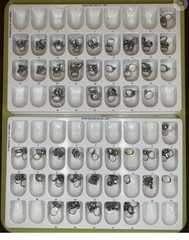 “A”Company Lot of 150 Orthodontic Bands UL6 Buccal Tube, UL7 Size 9-32 Roth .022