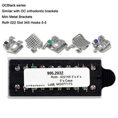 Dental Brackets Orthodontic Mini Roth MBT 022 345 Hook Metal Braces MIM Twin