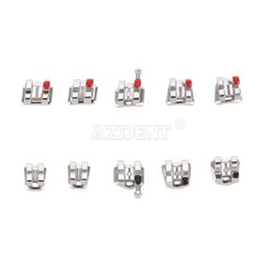 20PCS AZDENT Dental Orthodontic Bracket Brace Metal Standard MBT Slot.022 Hook 3