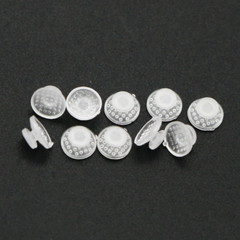 10Pcs/Pack Dental Orthodontic Ceramic Lingual Button Bondable Round Base Clear