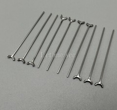 50pcs Dental Ortho Ball Retainer J Clasp Oblique Clasp Bar Y-Type Scheu Style