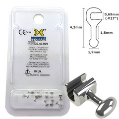 Crimpable split Hooks Orthodontic Straight Universal Ball Tip Bi-Directional