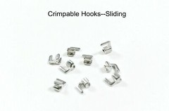 Dental Orthodontic Crimpable Hooks Steel Stainless Accessories Long Curved Short