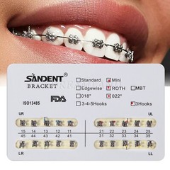 USA!!50 Packs Dental Orthodontic Bracket Braces Mini Roth 022 Slot 3hooks