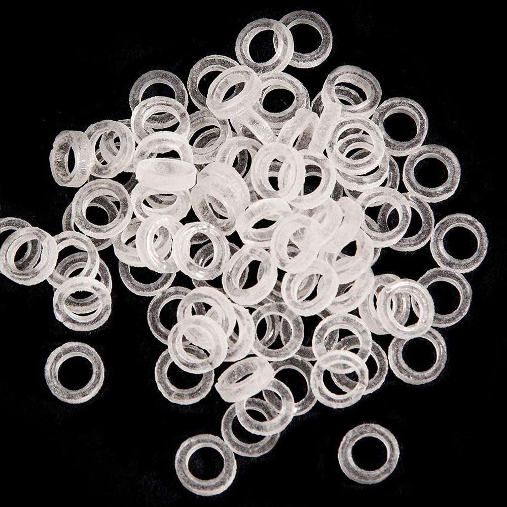 100 pcs Dental Orthodontic Intraoral Elastic Latex-Free Rubber Band Clear USA