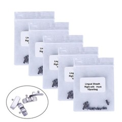 Dental Orthodontic Lingual Sheath Button Left/Right/No Hook Stainless Steel