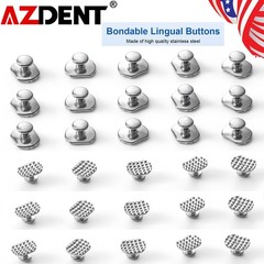 10pcs Dental Ortho ortodoncia Bondable Lingual Button monobloque Rectangular