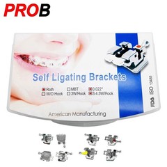 PROB Dental Orthodontic Metal Bracket Self-Ligating Braces Roth/MBT 022 3H/345H
