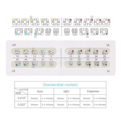 20PCS AZDENT Dental Orthodontic Bracket Brace Metal Standard MBT Slot.022 Hook 3