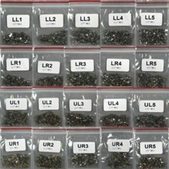 100pcs Dental Orthodontic Bracket Braces Bulk Mini Roth 022 Slot Hooks 345 Metal