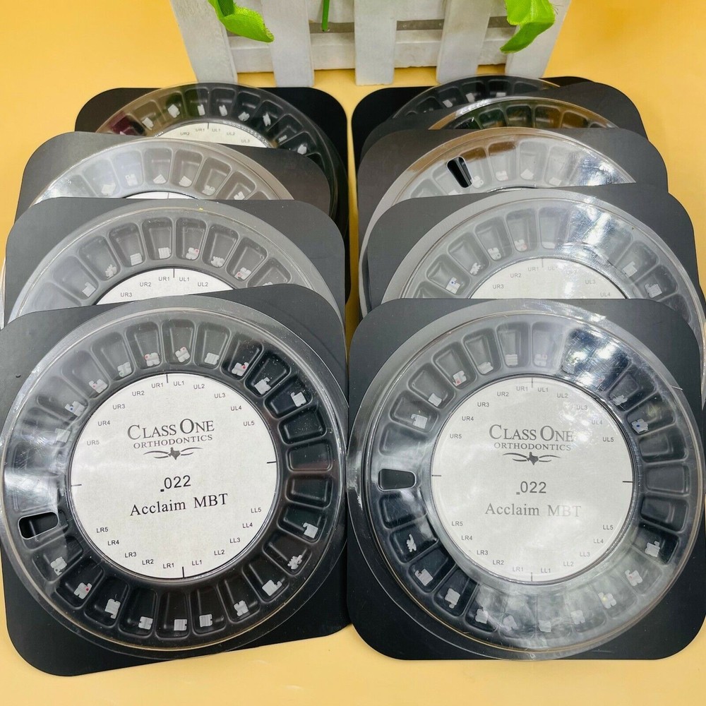 10 Set Dental Orthodontic Ceramic Bracket Mesh Base MBT.022 345 Hooks ClassOne