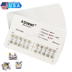 AZDENT Soportes de ortodoncia dental Braces Mini Roth Slot.022 3 ganchos