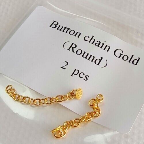 Dental Orthodontic Silvery/Golden Plated Lingual Buttons Traction Chain Round