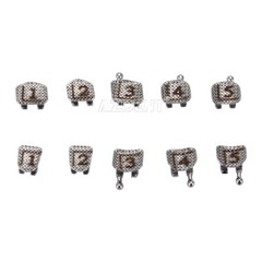 AZDENT Dental Orthodontic Brackets Braces Mini Roth.022 Hooks 345 Laser Mark